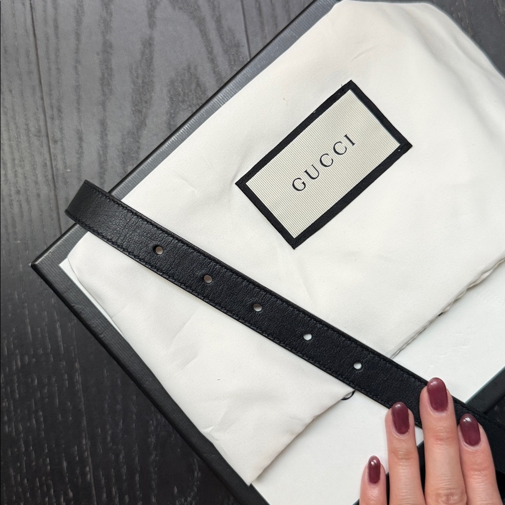 LIKE NEW Gucci GG Marmont thin belt - Picture 5 of 6